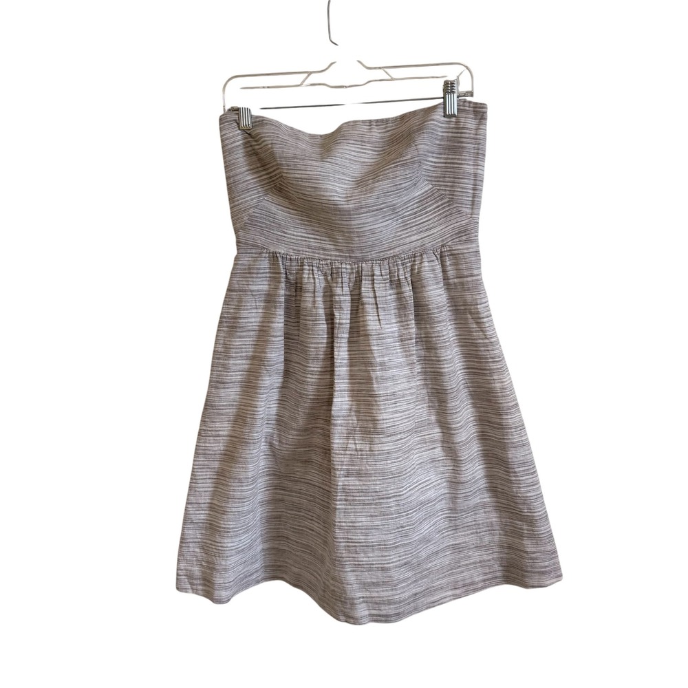 Banana Republic Women's Size‎ 6 Strapless Dress - Neutral Striped